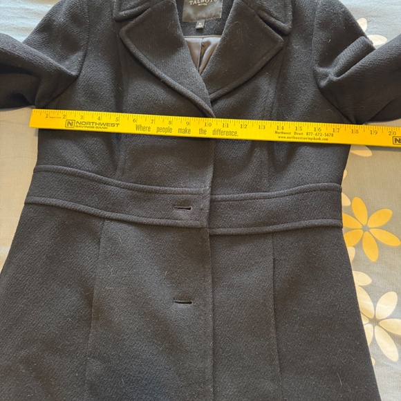 Talbots black button coat. - Picture 5 of 7